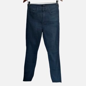 Mother Blue High-Waisted Looker Ankle Fray Jeans Size 27